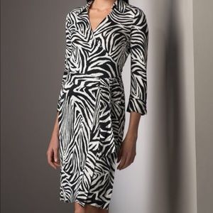 DIANEvonFURSTENBERG Zebra-Print Wrap Dress, NEW